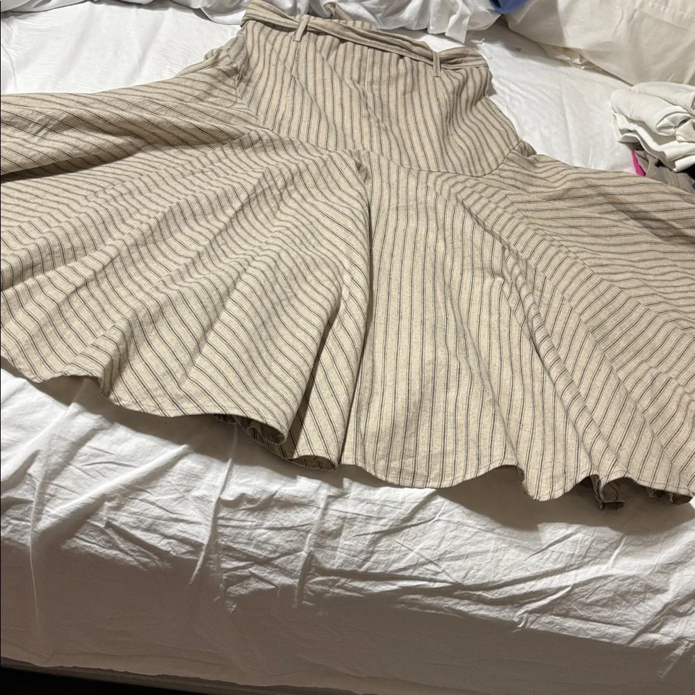 Never A Wallflower prairie midi August strip 100% cotton skirt. NWOT - Picture 3 of 7